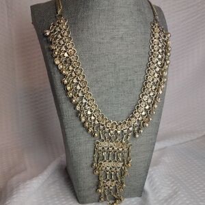Ethnic Yemeni Bedouin Alpaca Bib Vintage Necklace